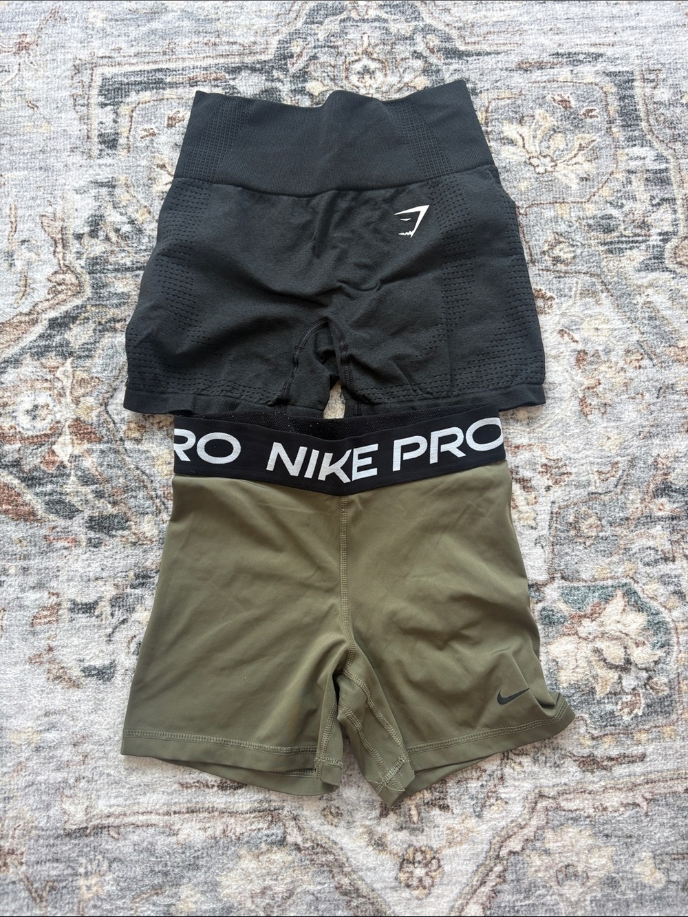 Nike and gymshark shorts